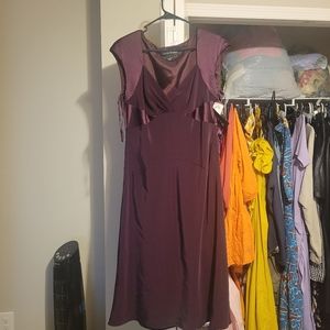 Jones New York Plum Polyester and Silk Dress